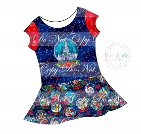 PREORDER - Christmas Globes - Isla Tunic w/PANEL - Castle