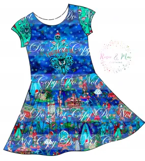 PREORDER - Haunted Christmas - Isla DRESS w/panel