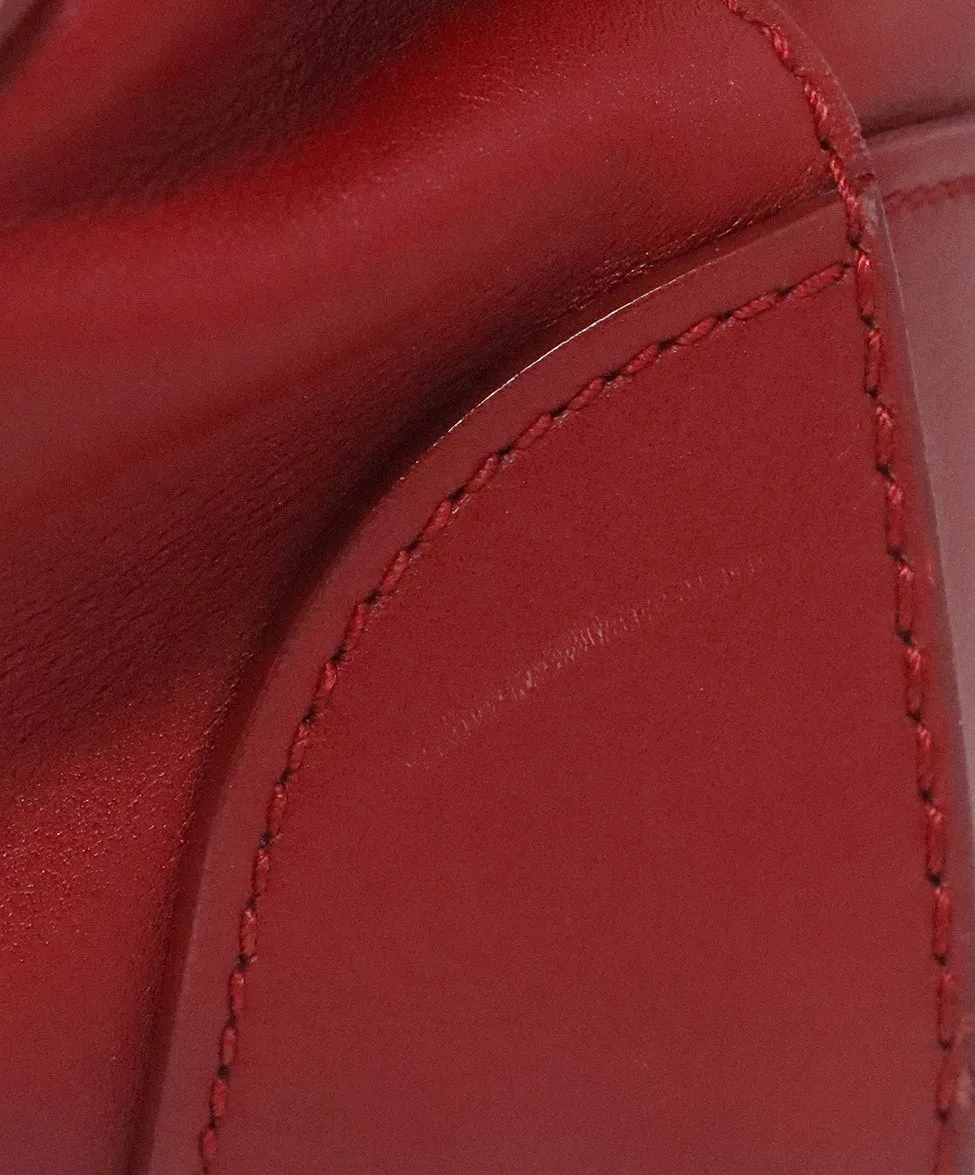 Ralph Lauren Red Leather Satchel