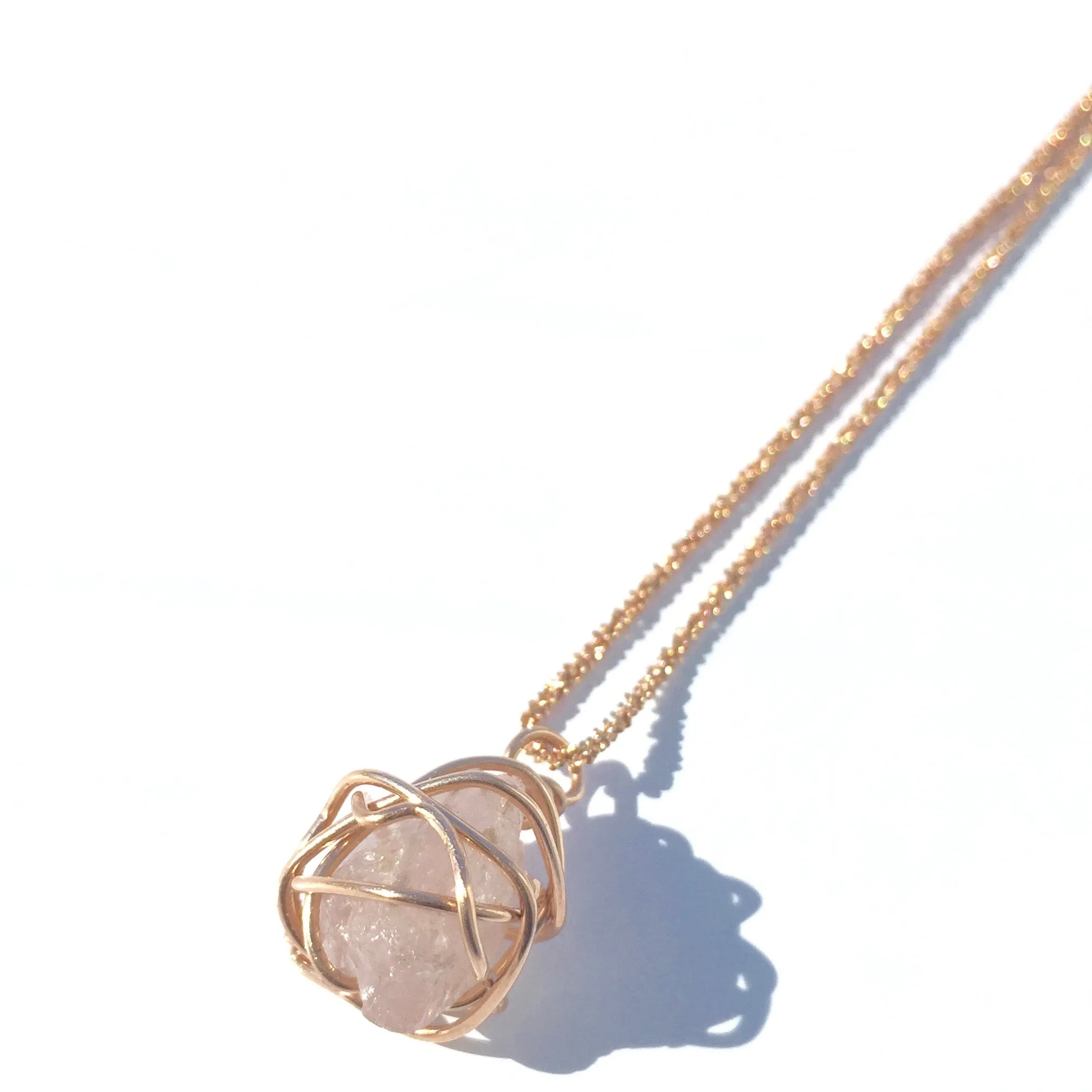 Rose Gold & Rose Quartz Necklace