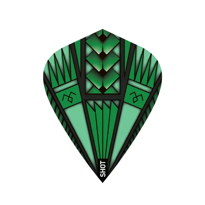 Shot Flights Armour Green Kite