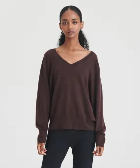 Signature Cashmere Relaxed V-Neck Sweater