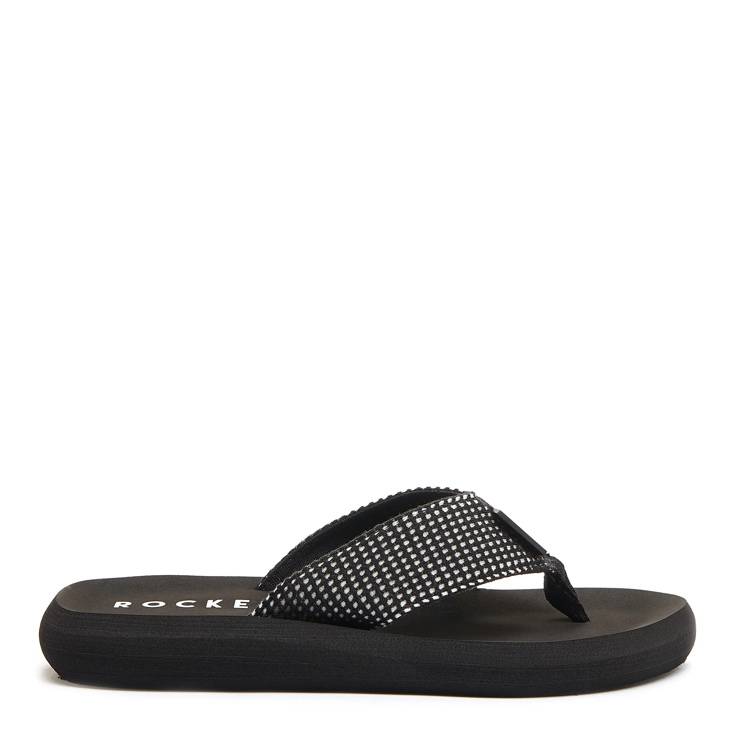 Spotlight Black Mesh Flip Flop