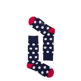 SPOTS SOCKS- NAVY AND WHITE SPOTS