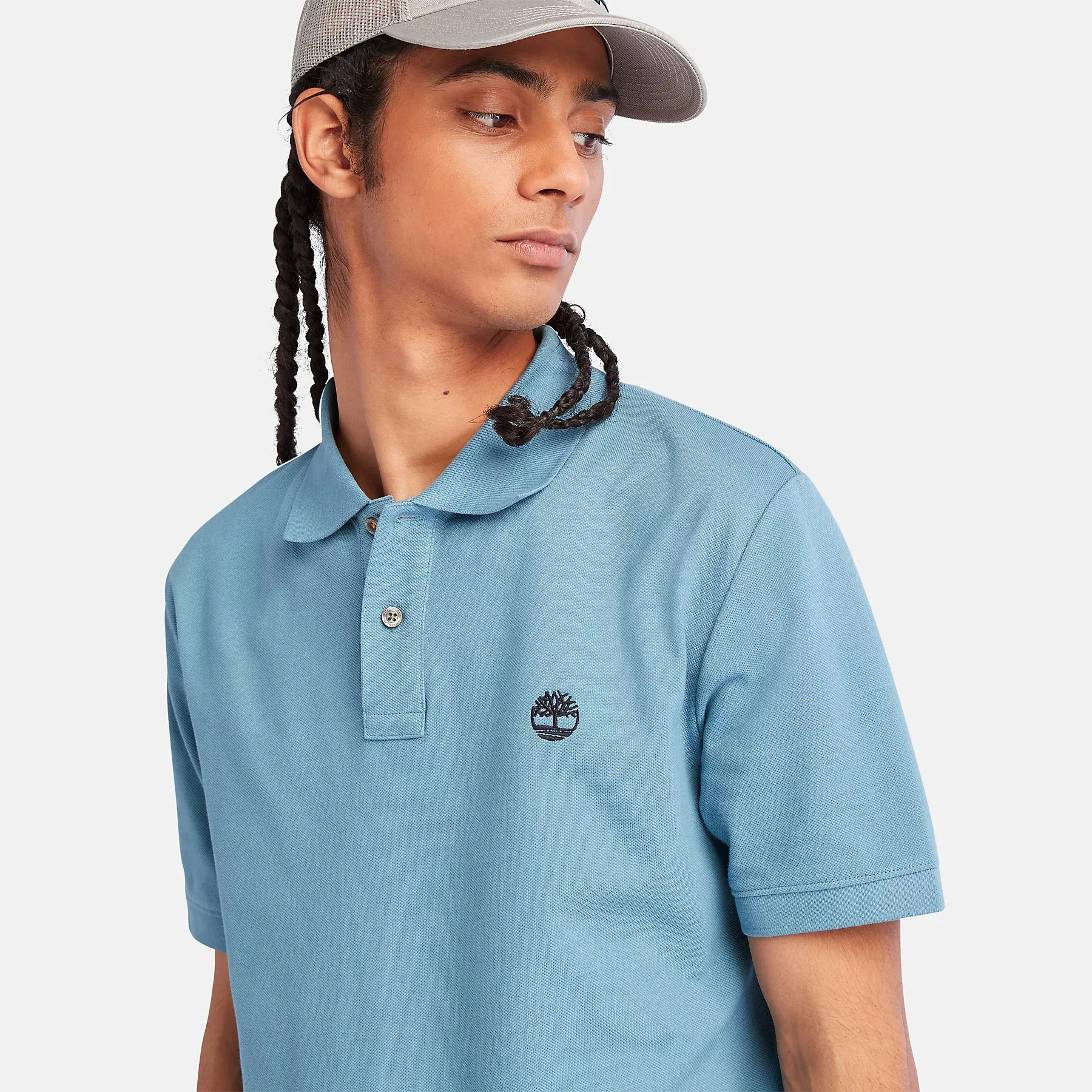 Timberland Mens Millers River Pique Polo T-Shirt - Short Sleeved