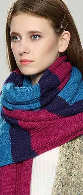 VIGROCK Stylish Patchwork Scarf for Women