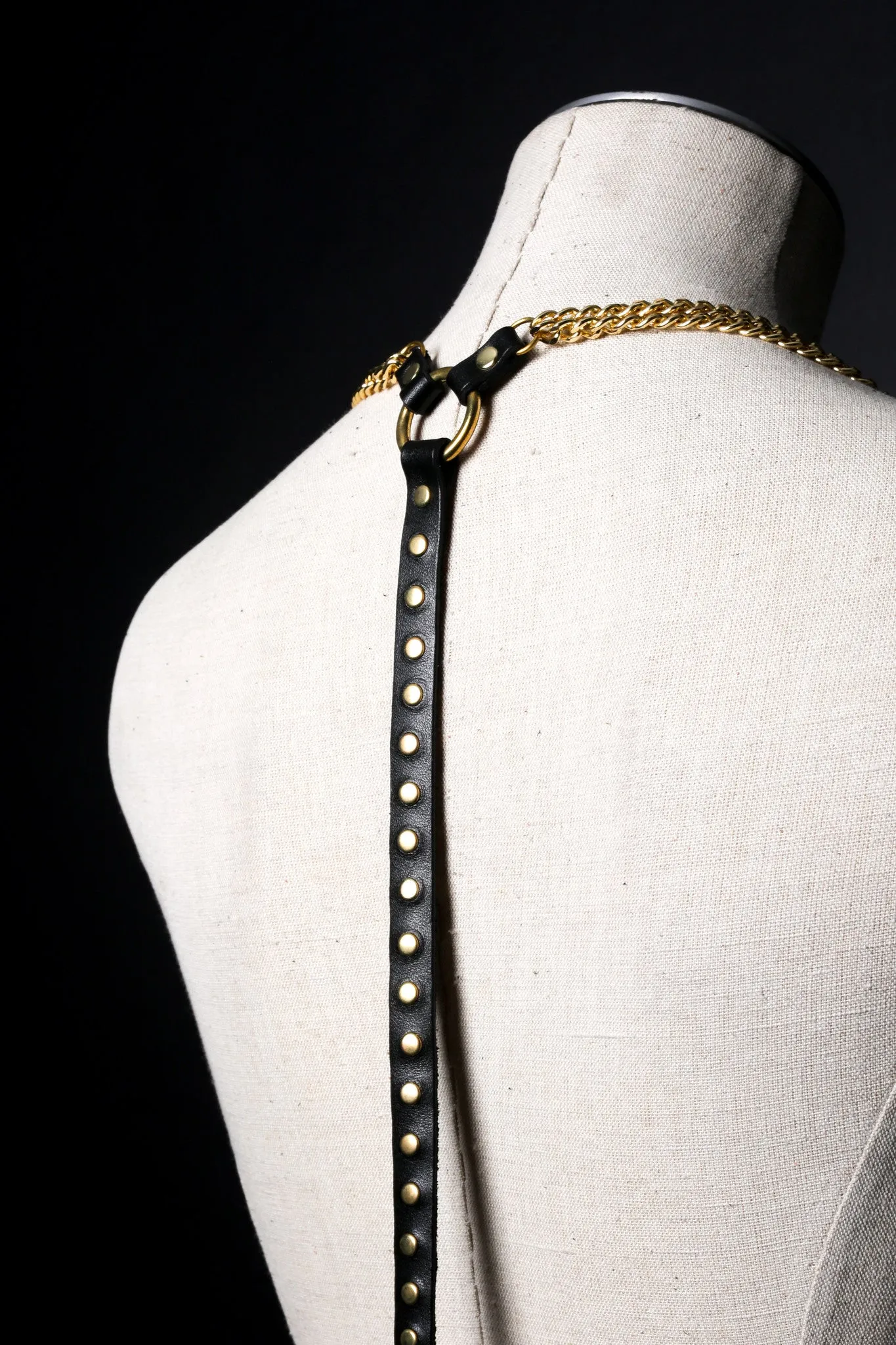 WHISPER Studded Chain Drape Harness